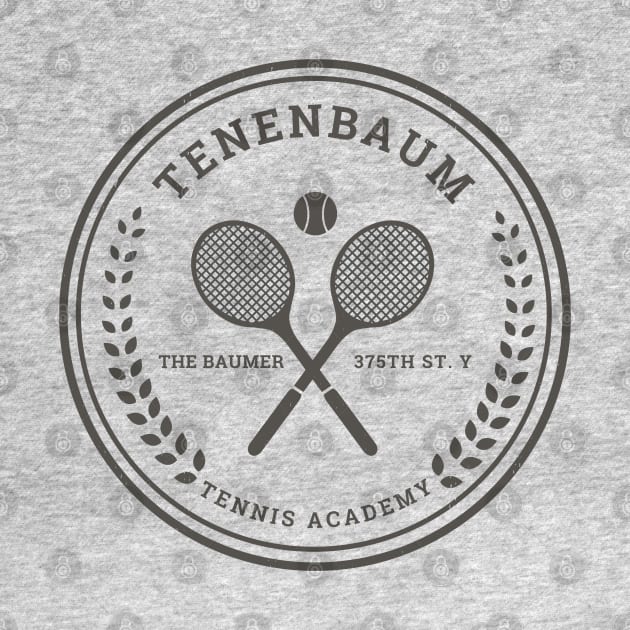 Tenebaum Tennis Academy - modern vintage logo by BodinStreet